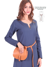 FREYA Cotton Blue - Medieval Viking Underdress